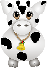 Cute Christmas Cow