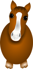 Horse from simple shapes