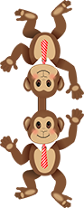 Monkey with Tie Tag