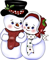 Snow Man and Woman Couple