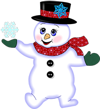 Snowman with snowflake